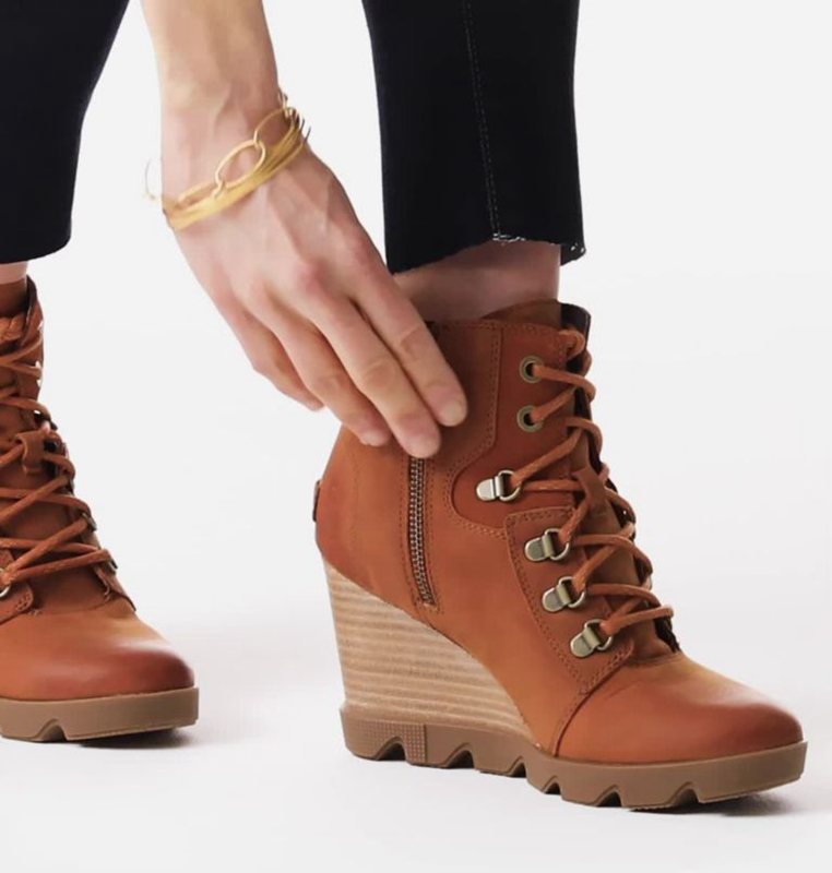 Womens Wedges Brown - Sorel Joan Uptown™ Lace Bootie - 965-GHPZYI